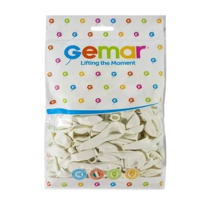 GEMAR METALİK BEYAZ BALON *100