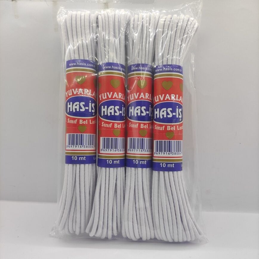 YUVARLAK BEL LASTİK 10 MT *4