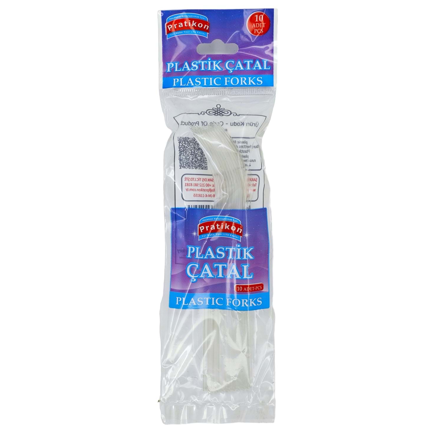PRATİKON PLASTİK ÇATAL 10LU *50