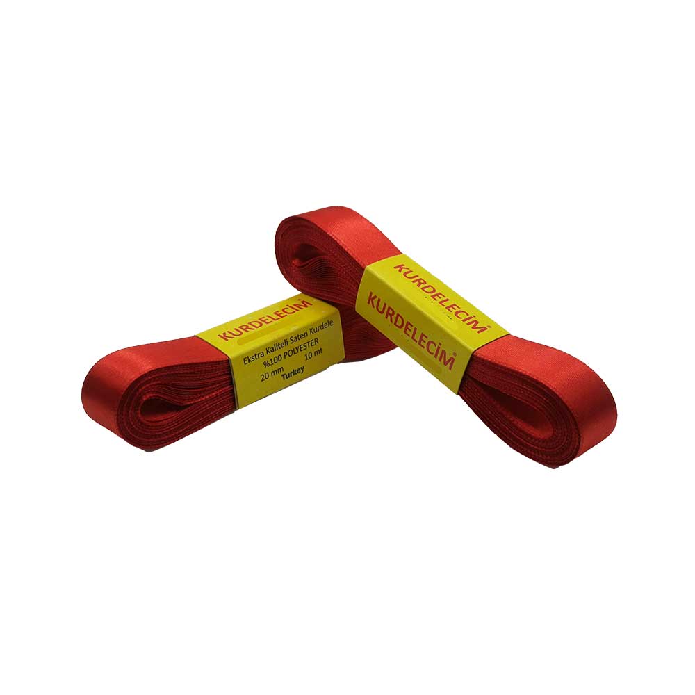 KURDELA KIRMIZI 2 CM 10MT  *5