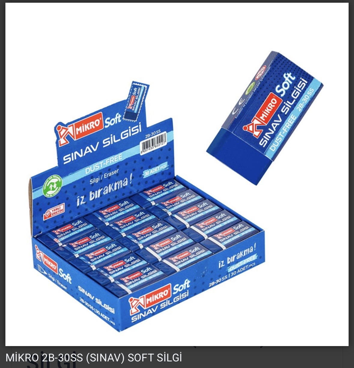 MİKRO SINAV SİLGİ 2B *30