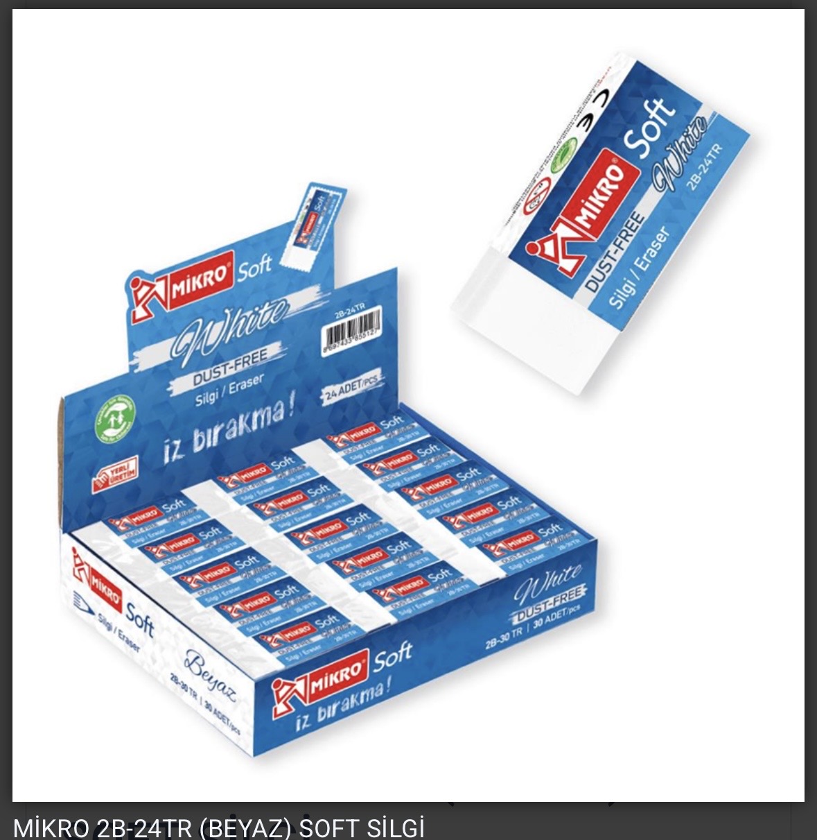 MİKRO SİLGİ BEYAZ *24