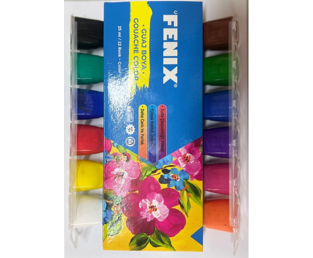 FENİX GUAJ BOYA 12 RENK 25ML