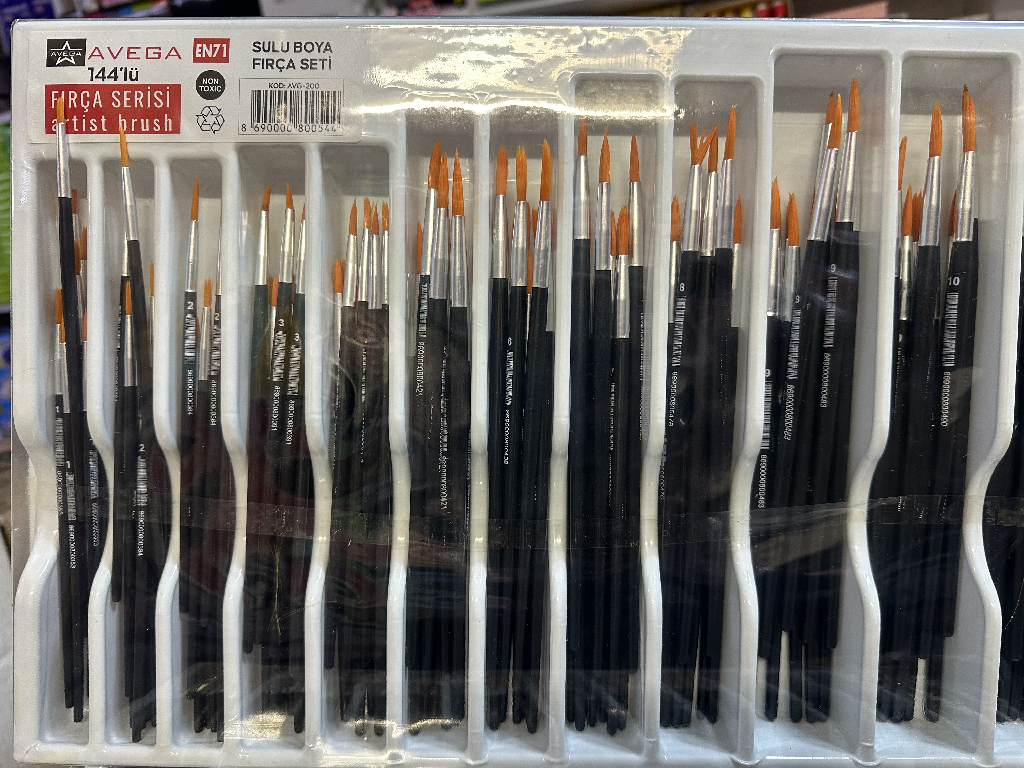 TGB NEON SULU BOYA FIRÇA SERİSİ *144