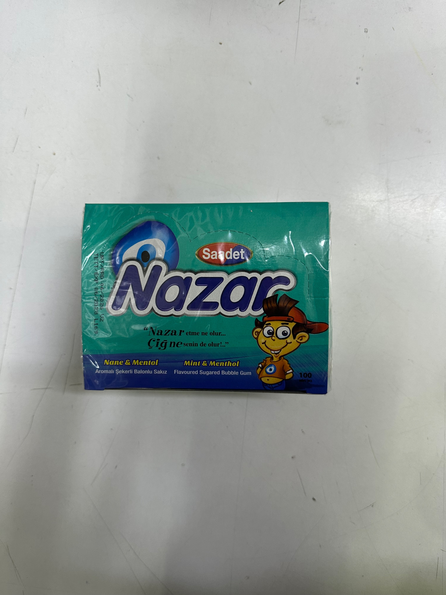 SAADET NAZAR KARİKATÜRLÜ NANE SAKIZ *100