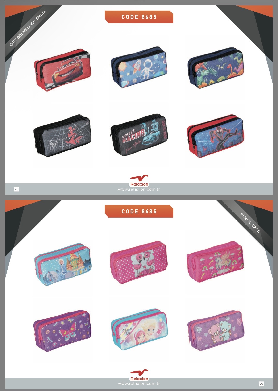 KOÇAK ÇİFT GÖZLÜ KALEMLİK DESENLİ KOD 8685 24LÜ