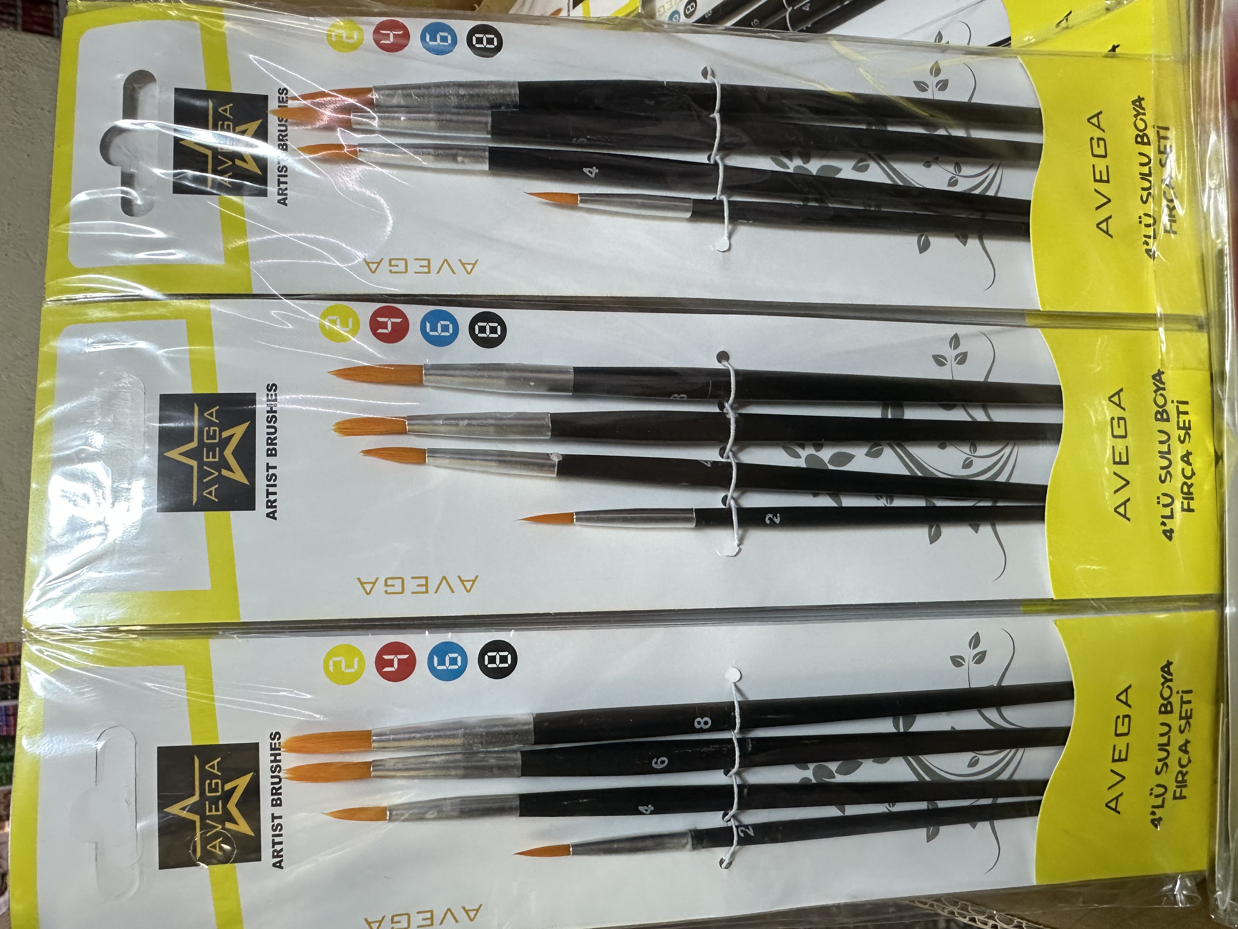 TGB NEON 4LÜ SULUBOYA FIRÇA SETİ 12Lİ