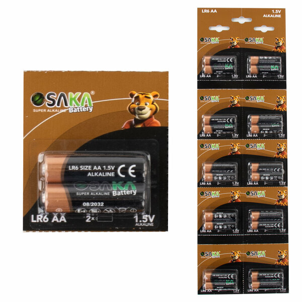 OSAKA ALKALİNE İNCE PİL KARTELA 20Lİ