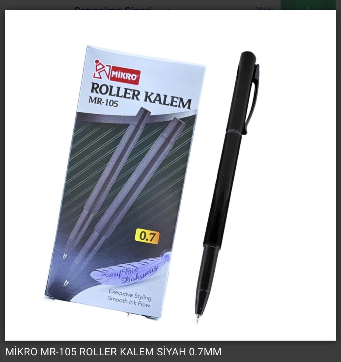 MİKRO PİLOT KALEM MR105 SİYAH *12