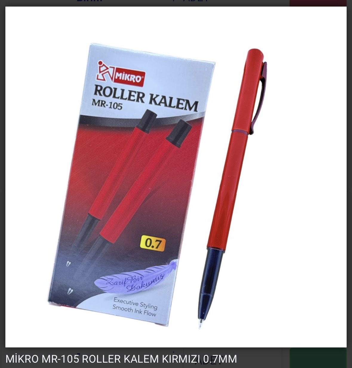 MİKRO PİLOT KALEM MR105 KIRMIZI *12