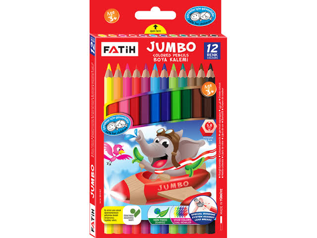 FATİH JUMBO KURU BOYA 12 RENK *12