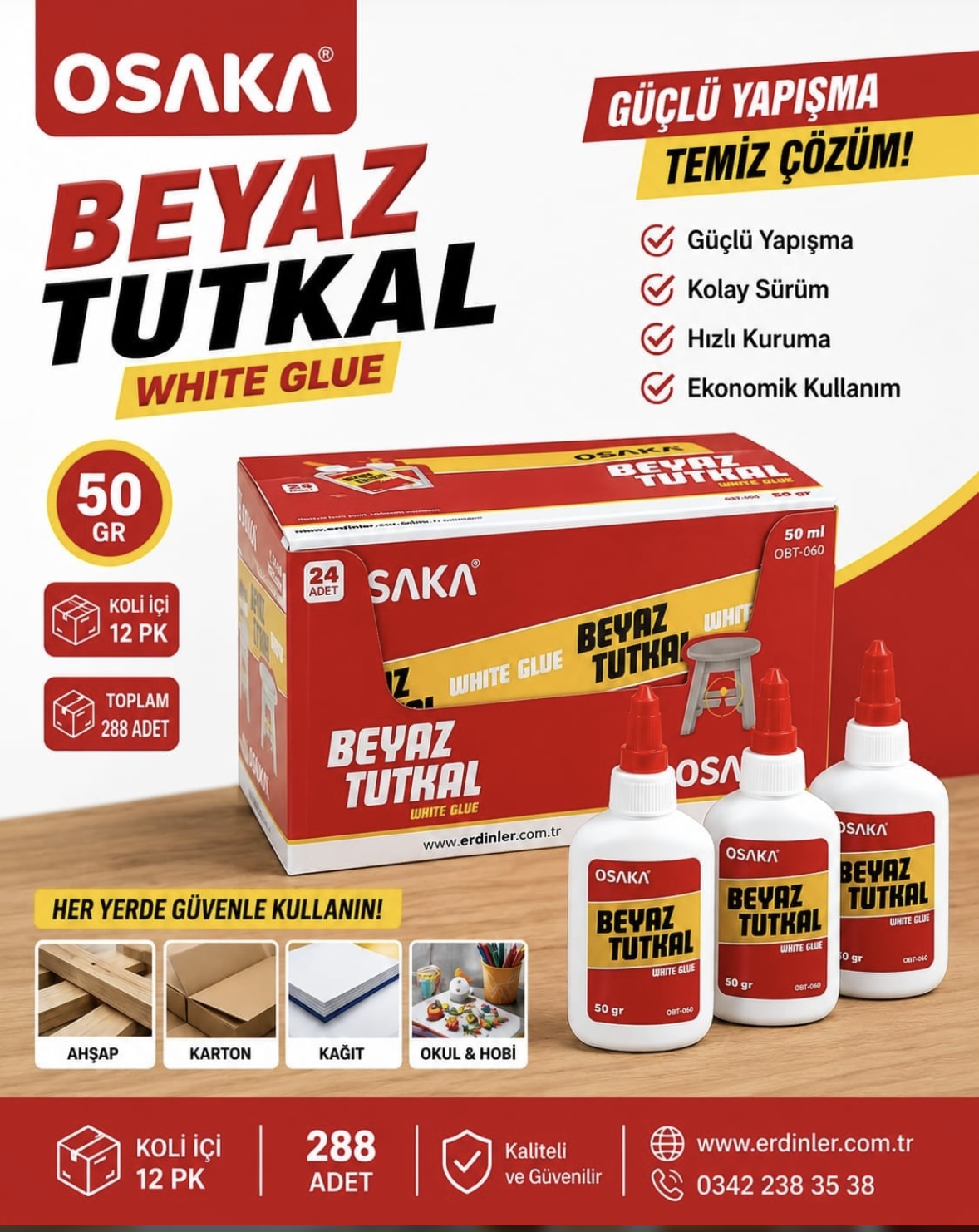 OSAKA BEYAZ TUTKAL 50ML *24