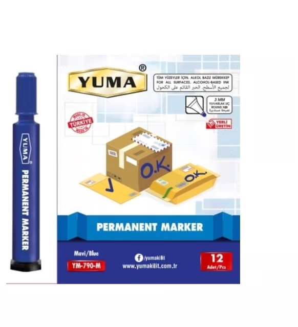 YUMA KOLİ KALEMİ MAVİ *12