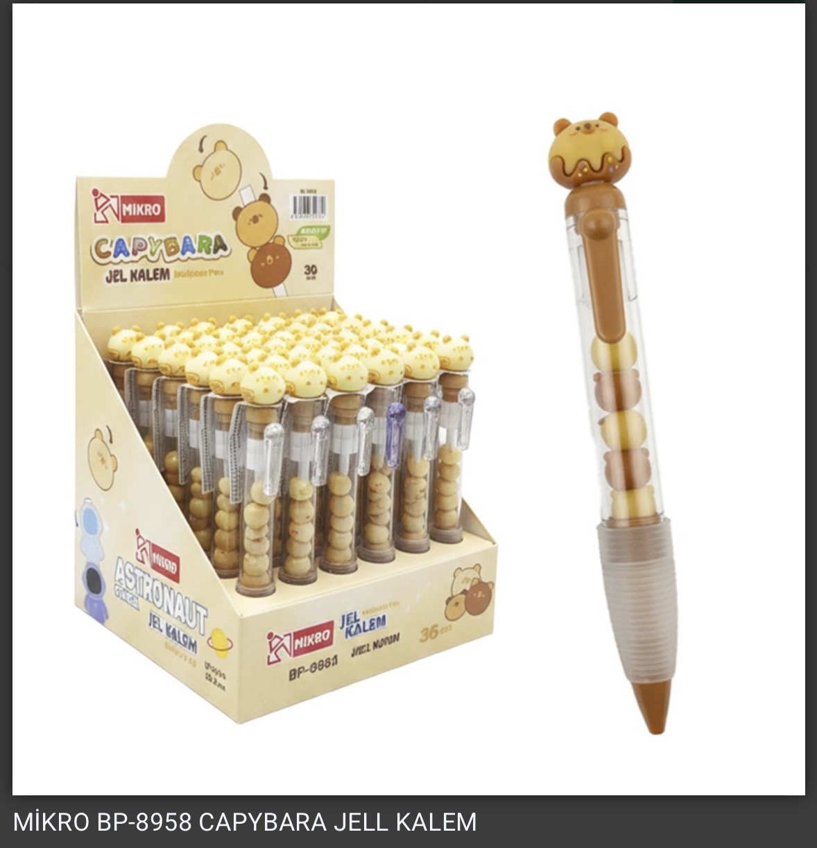 MİKRO CAPYBARA JEL KALEM BP-8958 *36