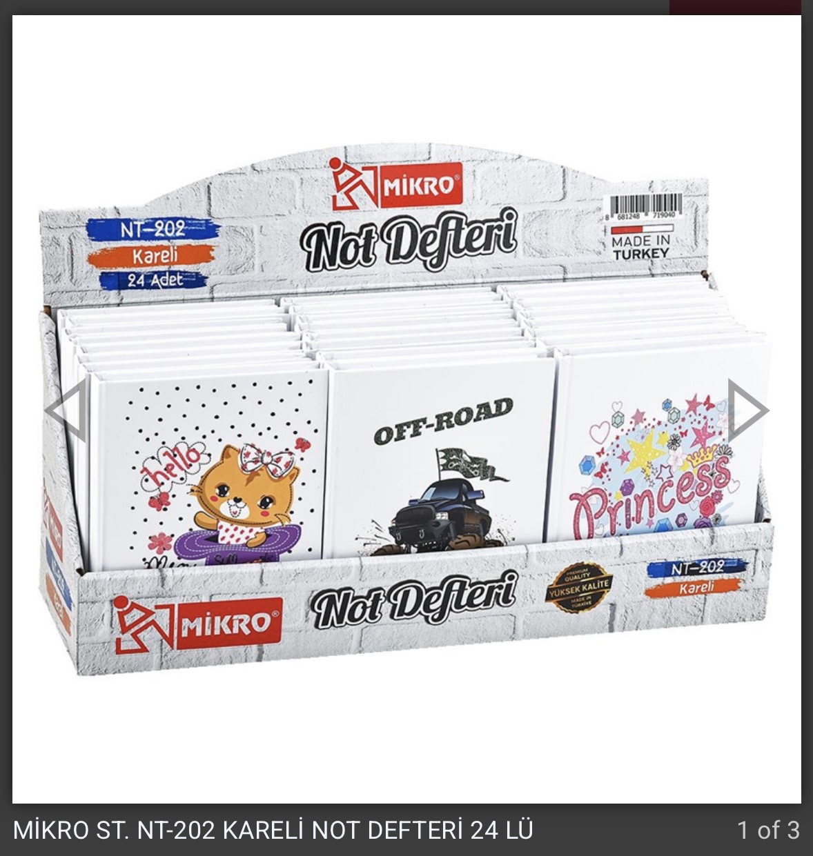 MİKRO NT-202 KARELİ NOT DEFTER *24