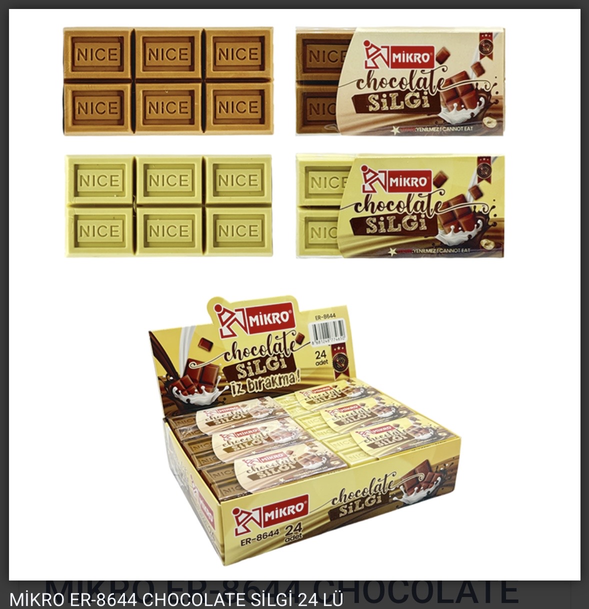 MİKRO ER-8644 CHOLOLATE SİLGİ *24