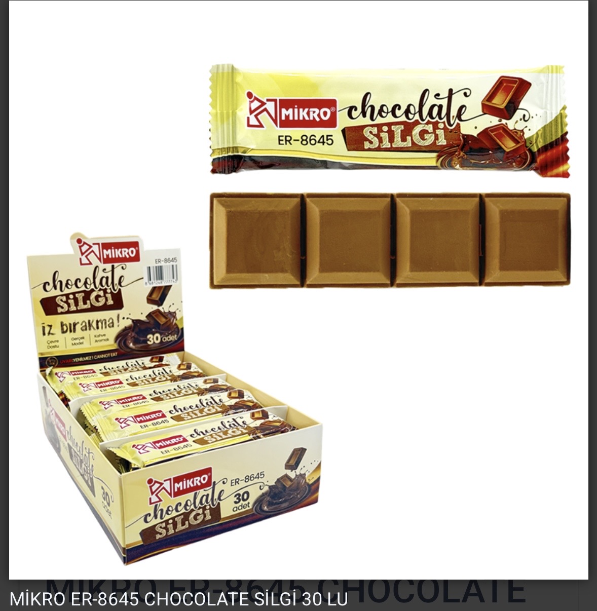 MİKRO ER-8645 CHOCOLATE SİLGİ *30
