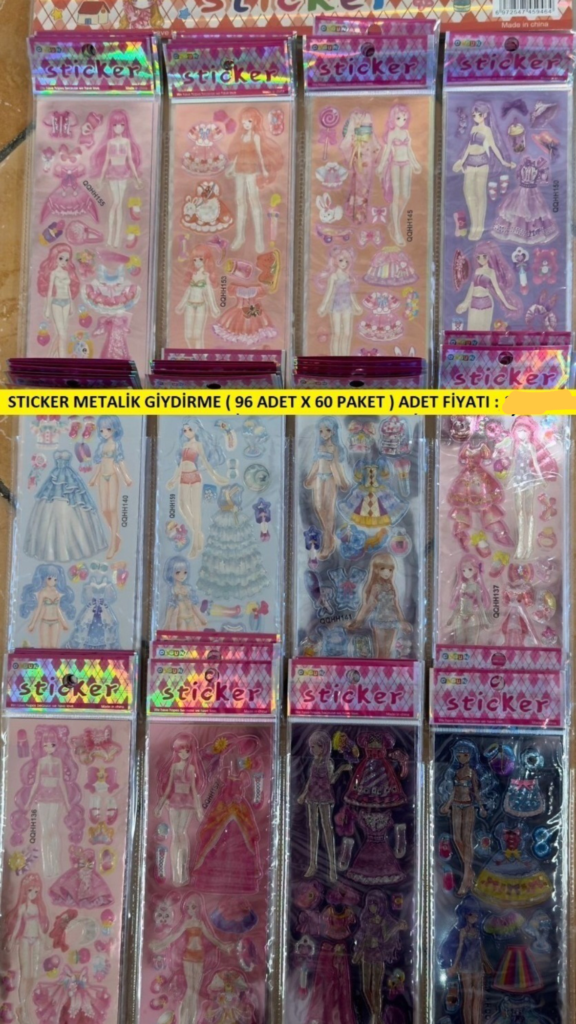 STİCKER METALİK GİYDİRME *96