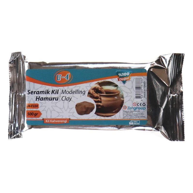 U-4 SERAMİK HAMURU KİL KAHVE 250GR