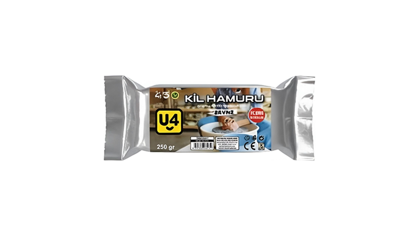 U-4 SERAMİK HAMURU KİL BEYAZ 250GR