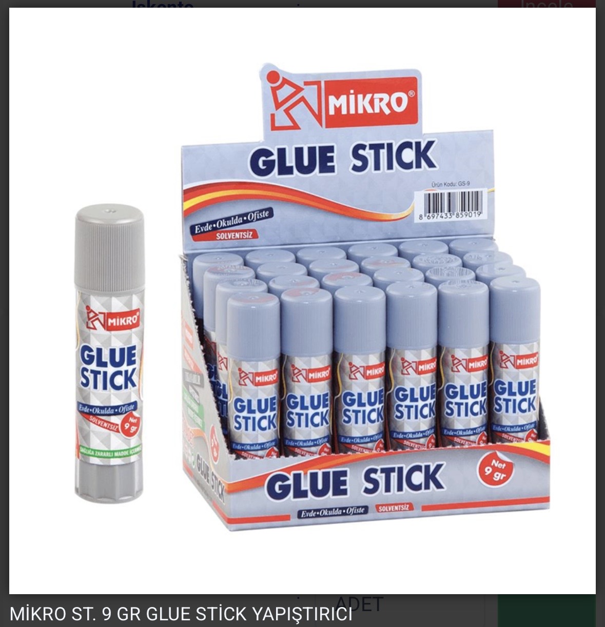 MİKRO STİCK YAPIŞTIRICI 9GR *24
