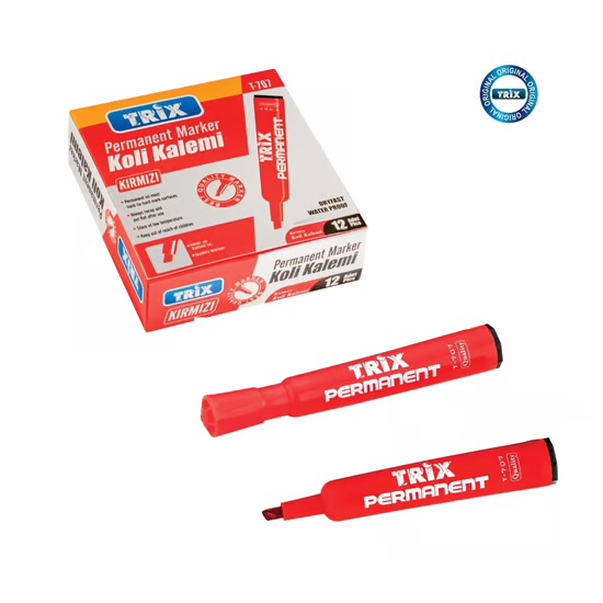 TRİX MARKER KALEM KIRMIZI *12