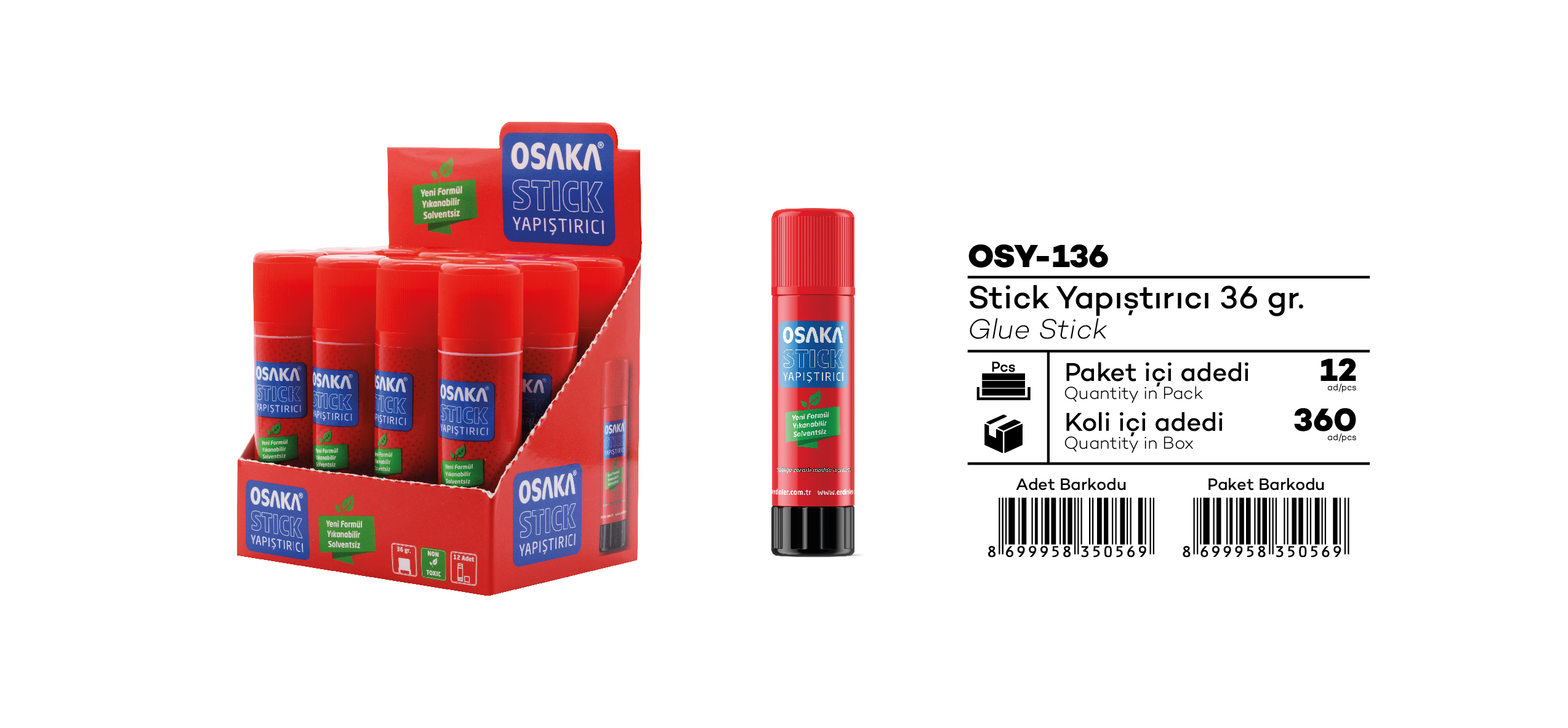 OSAKA STİCK YAPIŞTIRICI 36GR *12