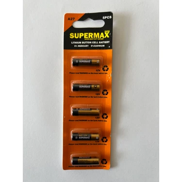 SÜPERMAX A27 PİL *5