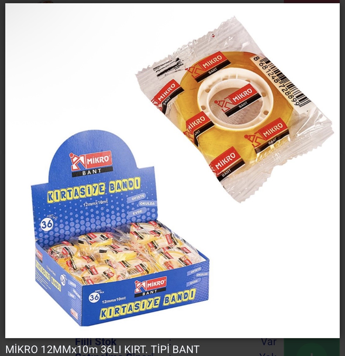 MİKRO PARA BANDI 10MT *36