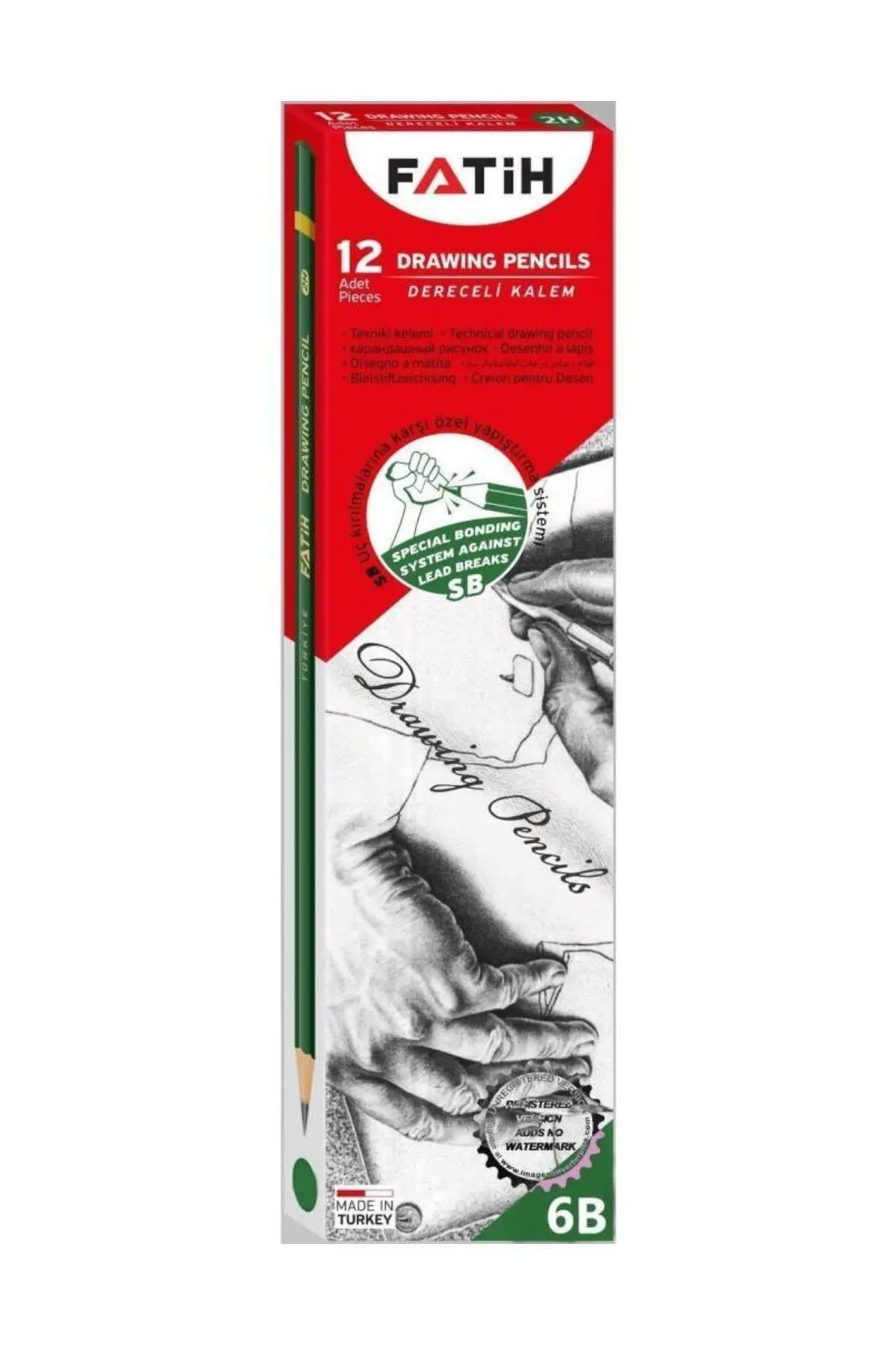 FATİH DERECELİ KALEM 6B *12